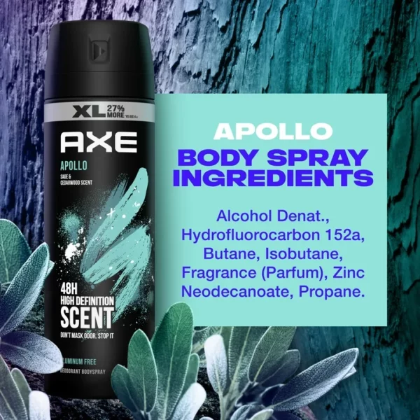 Déodorant AXE Apollo Vaporisateur Corporel 144g – Image 3