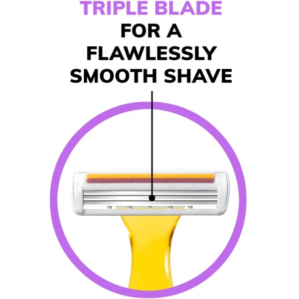 Rasoir Bic Soleil Simply Smooth Color Pour Femmes, Jetable 3 Lames, Pack Variété – Image 8