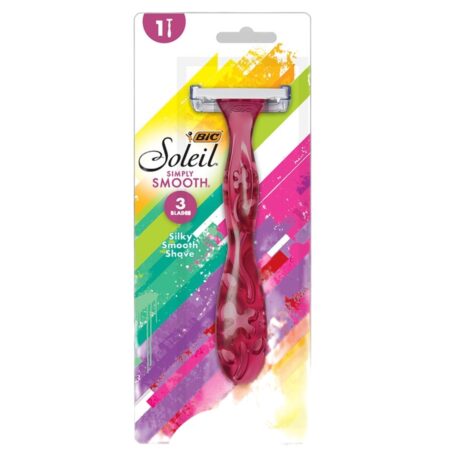 Rasoir Bic Soleil Simply Smooth Color Pour Femmes, Jetable 3 Lames, Pack Variété