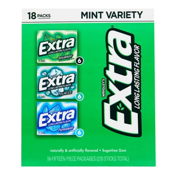 Chewing Gum Extra Polar Ice, Spearmint, Peppermint – Image 4