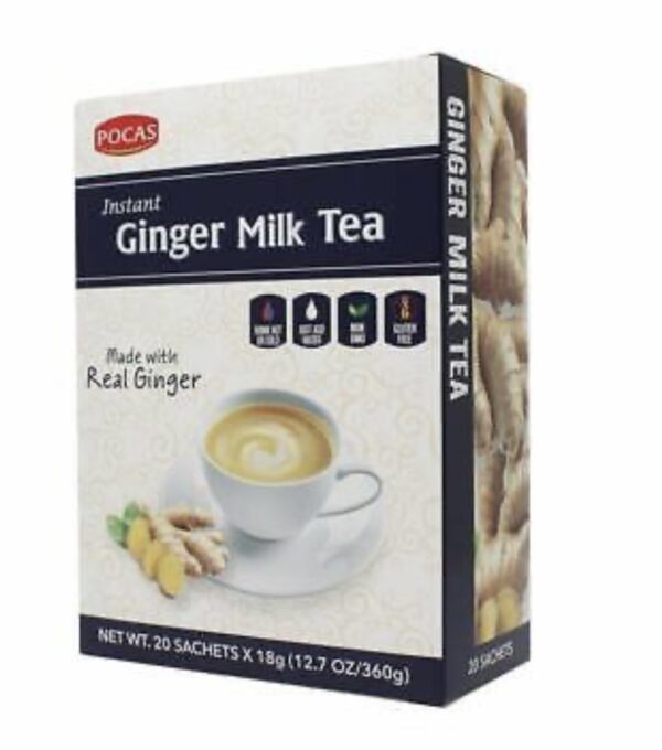 Thé au Lait et Gingembre Pocas , 360g, 20 Sachets