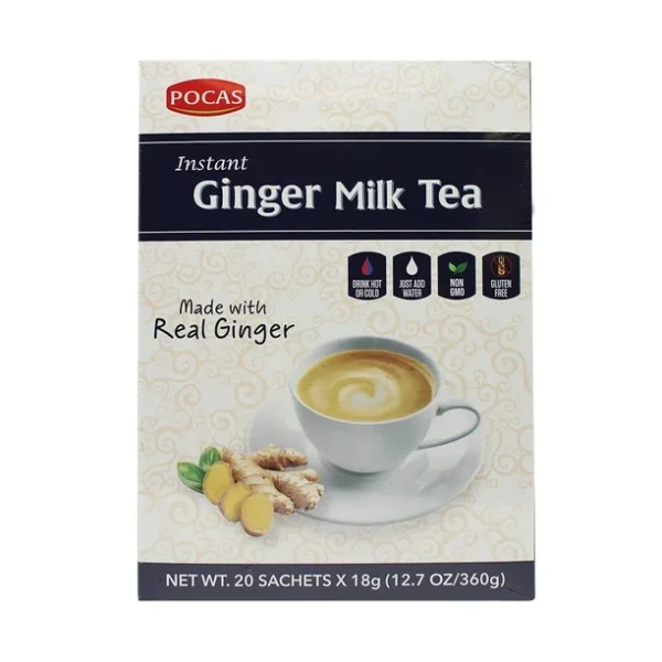 Thé au Lait et Gingembre Pocas , 360g, 20 Sachets – Image 2