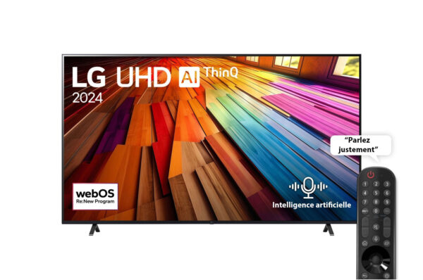 Téléviseur LG Smart TV UHD 4K 75UT80, 75 pouces
