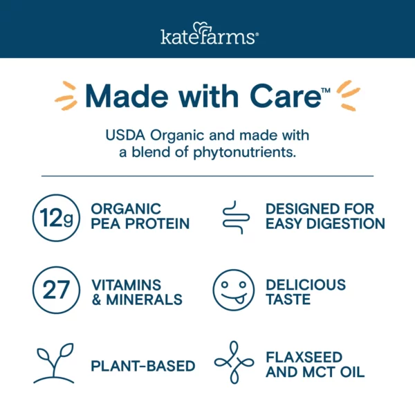 Kate Farms Bio Pédiatrique 1.2 Shaker Nutritionnel Vanille, Protéines et Calories, 250 ml – Image 5