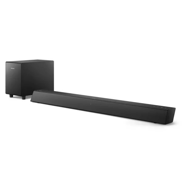 Barre de Son Philips B5306, Bluetooth 2.1 Canaux avec Caisson de Basses Noir