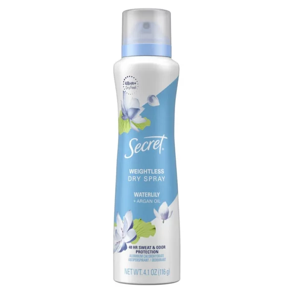 Désodorisant Secret Dry Spray Waterlily + Argan Oil