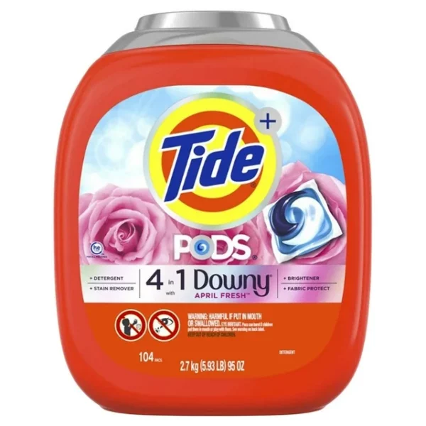 Capsules de Détergent à Lessive Liquide Tide PODS 4 en 1 Downy 2,7 kg