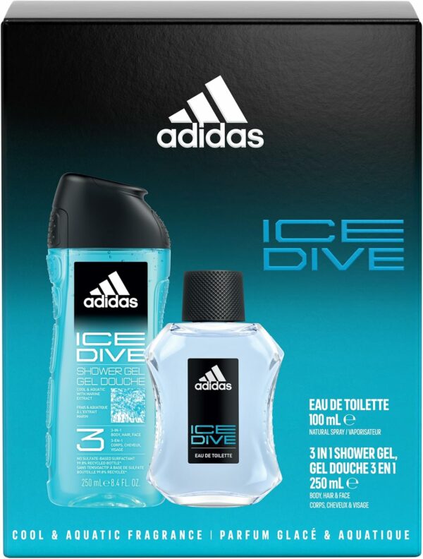 Coffret Adidas Ice Dive Eau de Toilette et Gel de Douche
