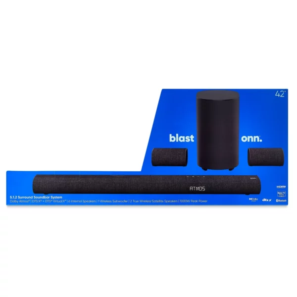 Barre de Son Onn. Blast Bluetooth 5.1.2 Dolby Atmos avec Subwoofer sans fil – Image 2