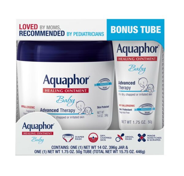 Soin Peau Pour Bébé Aquaphor Baby Healing Ointment Advanced Therapy, 396g – Image 4