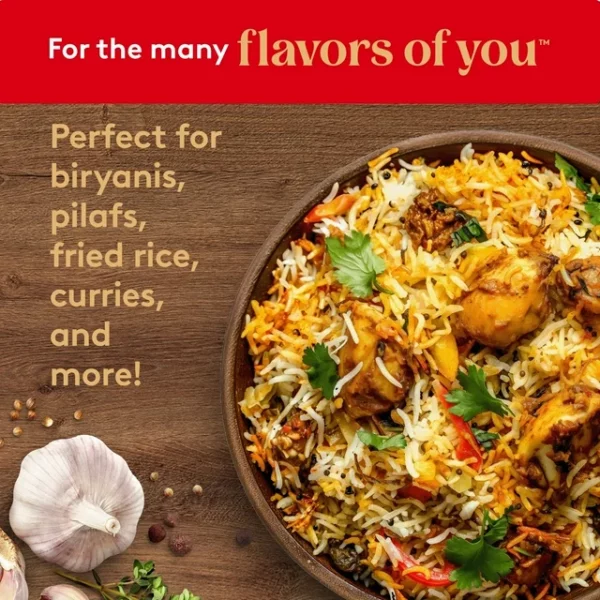 Riz Basmati Royal Blanc Indien A Grains Longs Vieilli Naturellement 9,07 kg – Image 2