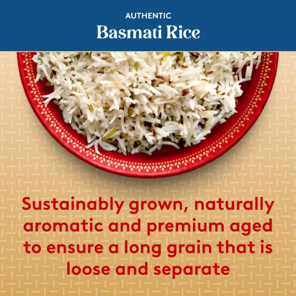 Riz Basmati Royal Blanc Indien A Grains Longs Vieilli Naturellement 9,07 kg – Image 3