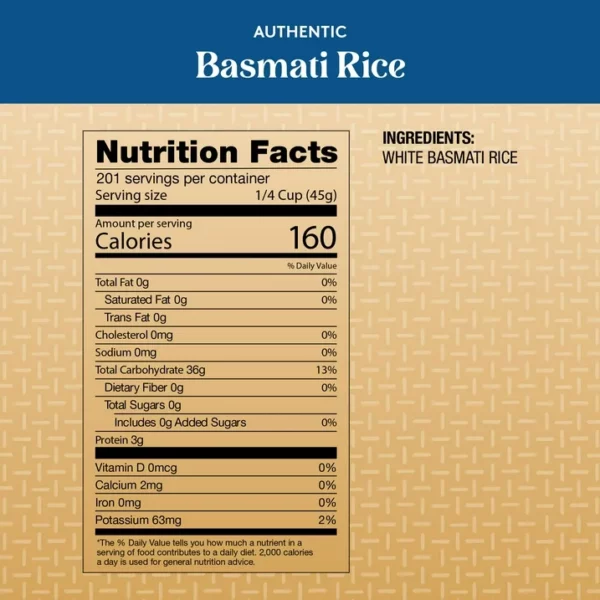 Riz Basmati Royal Blanc Indien A Grains Longs Vieilli Naturellement 9,07 kg – Image 5
