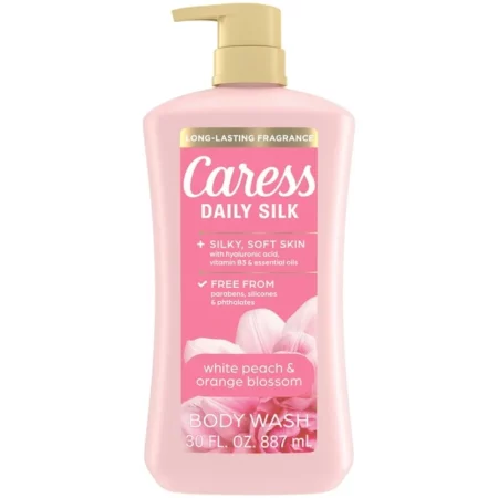 Gel Douche Hydratant Pêche & Fleur d’Oranger Caress Daily Silk, 887 ml