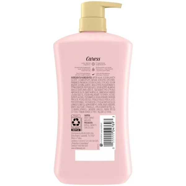 Gel Douche Hydratant Pêche & Fleur d’Oranger Caress Daily Silk, 887 ml – Image 3