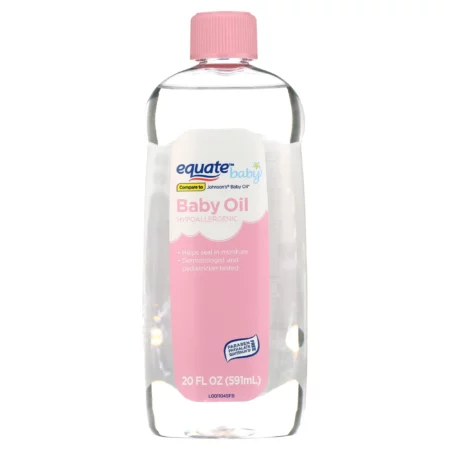 Huile Pour Bébé Equate Baby Oil Hypoallergénique, 591 ml