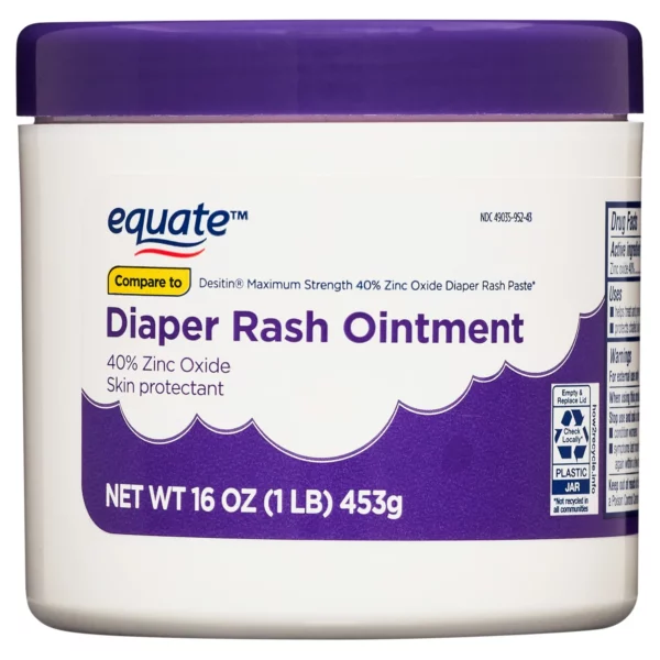 Pommade Anti-Irritation Equate Pour Bébé Avec 40 % d’Oxyde de Zinc, 453 g