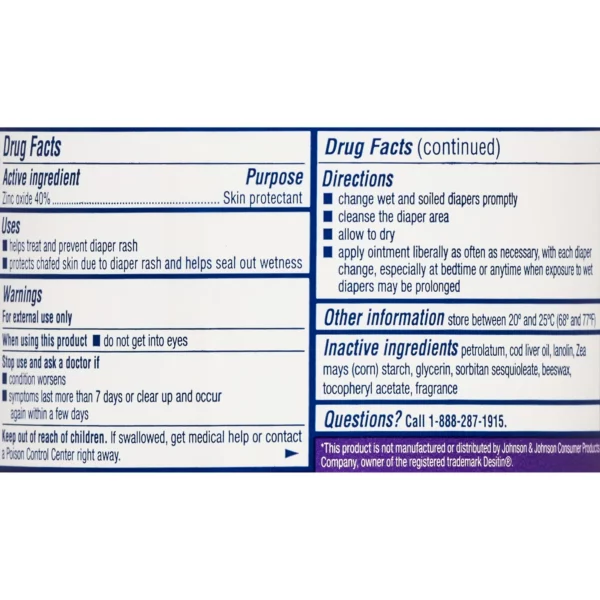 Pommade Anti-Irritation Equate Pour Bébé Avec 40 % d’Oxyde de Zinc, 453 g – Image 3