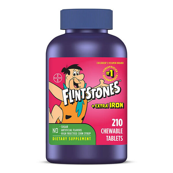 Multivitamines Pour Enfants Flintstones Avec Fer Supplémentaire, 210 Comprimés