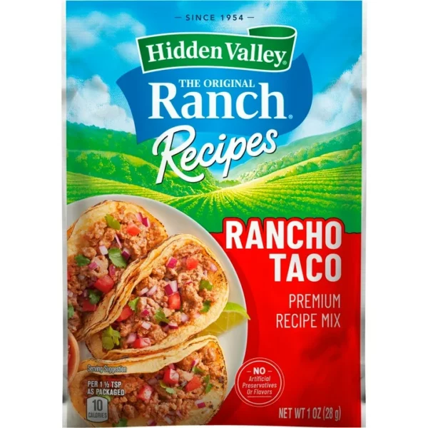 Mélange d'Assaisonnement Rancho Taco Premium Hidden Valley Ranch Night Sachet 28g
