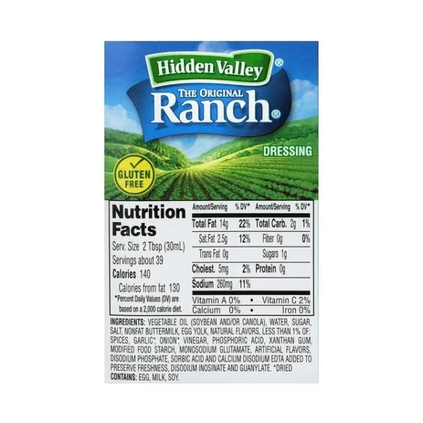 Sauce A Salade Et Garniture The Original Ranch Hidden Valley, 1,18L – Image 3