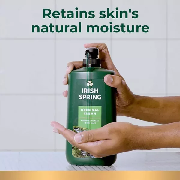 Gel Douche Irish Spring Pour Homme 5-en-1 Avec Pompe, 887 ml – Image 4
