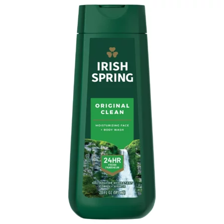 Gel Douche Irish Spring Original Clean, Hydratant Visage & Corps, 591 ml