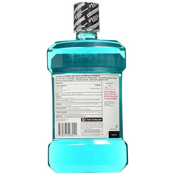 Bain de Bouche Listerine  Antiseptique Cool Mint 1,5 L – Image 5