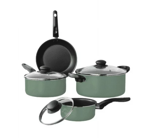 Ensemble de 7 Pièces, Casseroles et Poêles Mainstays en Aluminium
