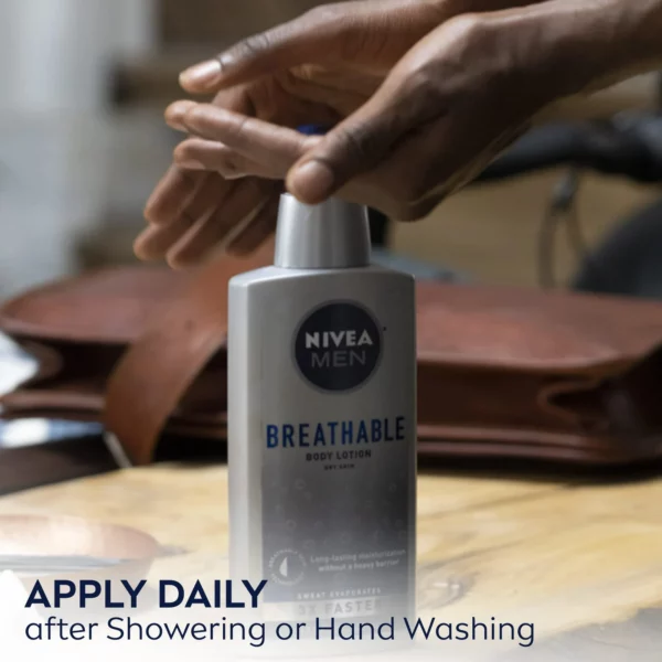 Lotion Corps Nivea Men Breathable, Hydratation 48H Pour Homme, 400 ml – Image 4