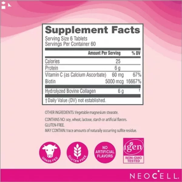 NeoCell Super Collagen + Vitamine C, Beauté et Vitalité de l’intérieur, 360 Comprimés – Image 5