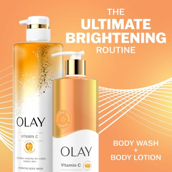 Lait de Corps Olay Brightening Body Lotion Avec Vitamine C & B3 Pour Femme, 502 ml – Image 5