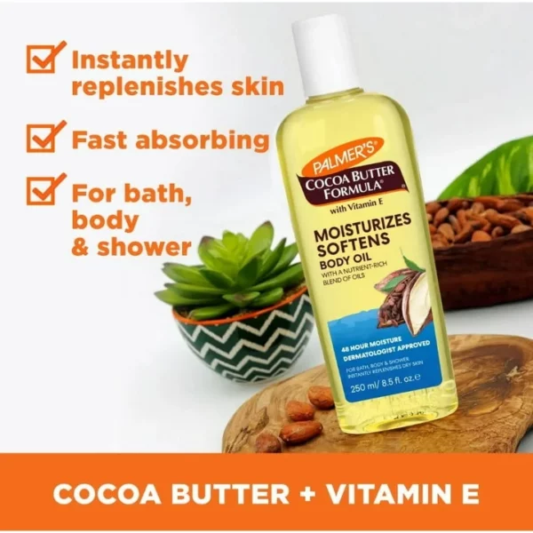 Huile Corporelle Palmer's Cocoa Butter Formula Body Oil A La Vitamine E, 250 ml – Image 5