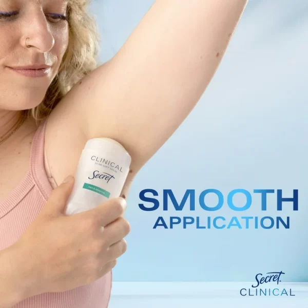 Déodorant Stick Secret Clinical Soft Solid, Antisudorifique, Sans Parfum, Pour Femme, 45 g – Image 3