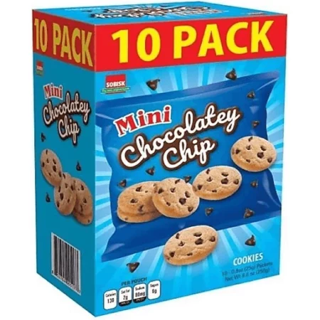 Mini Cookies Sobisk Chocolatey Aux Pépites De Chocolat, 1 Paquet