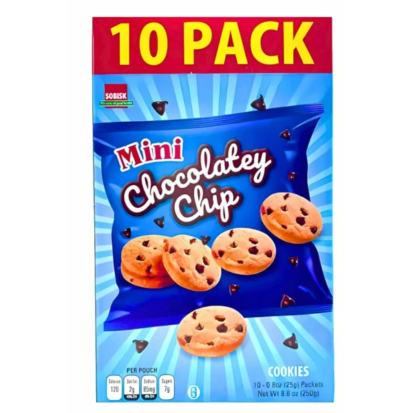 Mini Cookies Sobisk Chocolatey Aux Pépites De Chocolat, 1 Paquet – Image 2