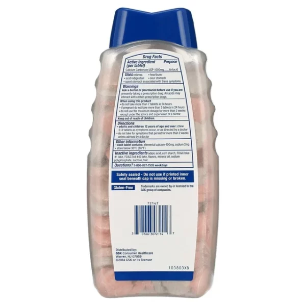 TUMS Antacid Ultra Strength, 265 Comprimés à Mâcher – Image 7
