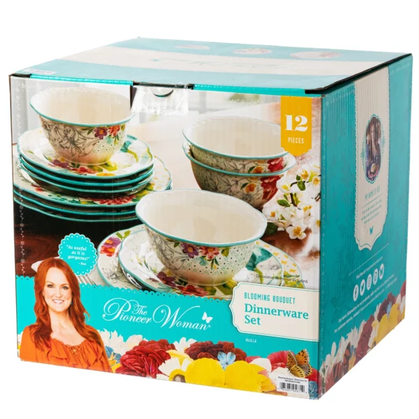 Ensemble de Vaisselle 12 Pièces The Pioneer Woman Blooming Bouquet – Image 2