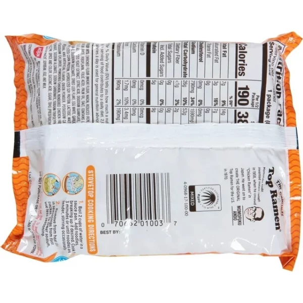 Soupe de Nouilles Top Ramen Saveur Poulet, 85g – Image 4