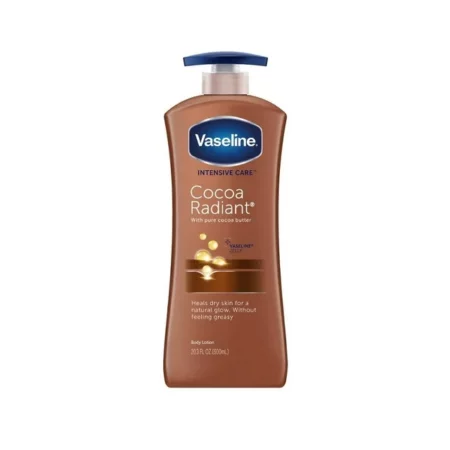 Lait de Corps Vaseline Cocoa Radiant Body Lotion, Au Beurre de Cacao, 599 mL