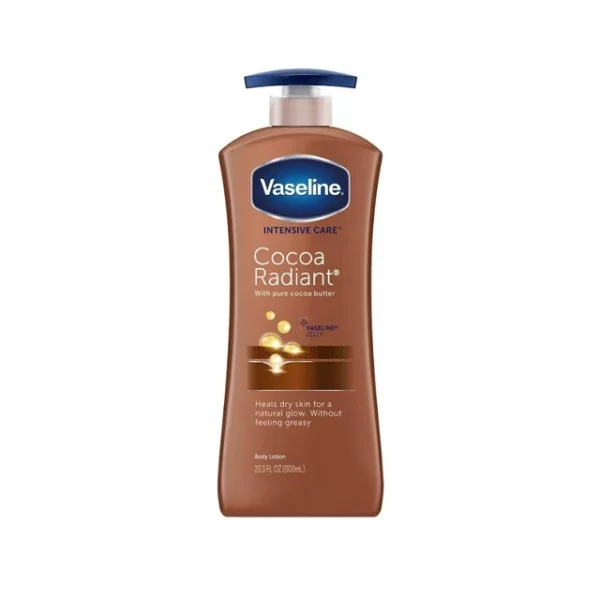 Lait de Corps Vaseline Cocoa Radiant Body Lotion, Au Beurre de Cacao, 599 mL
