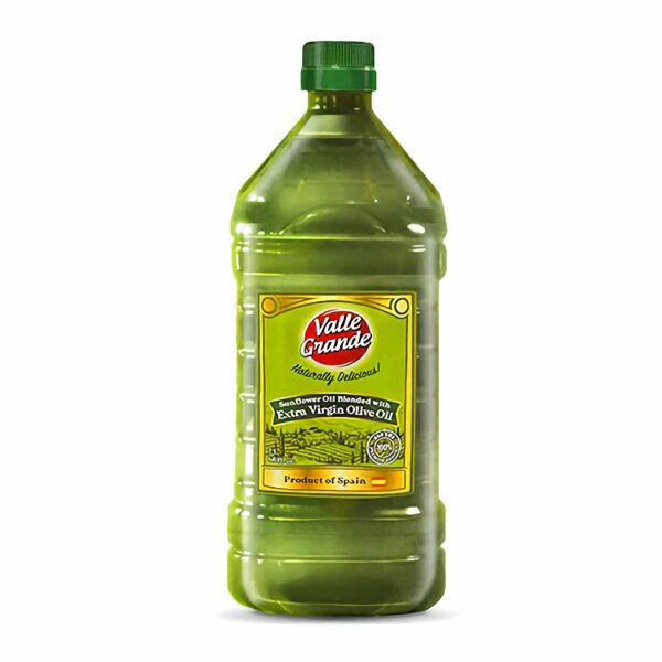 Huile de Tournesol Valle Grande Mélangée à de l’Huile d’Olive Extra Vierge,2 L