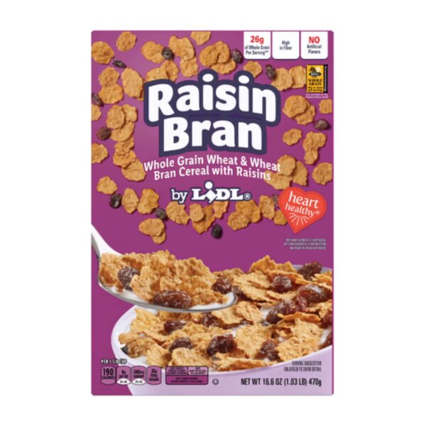 Céréales Petit-Déjeuner Aux Fibres, Raisin Bran By Lidl 470g