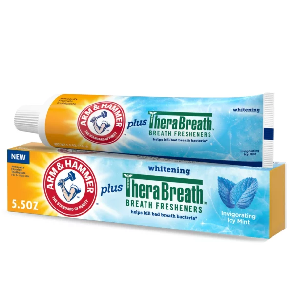 Dentifrice ARM & HAMMER TheraBreath Blanchissant, Menthe Glaciale Revigorante, 156 g