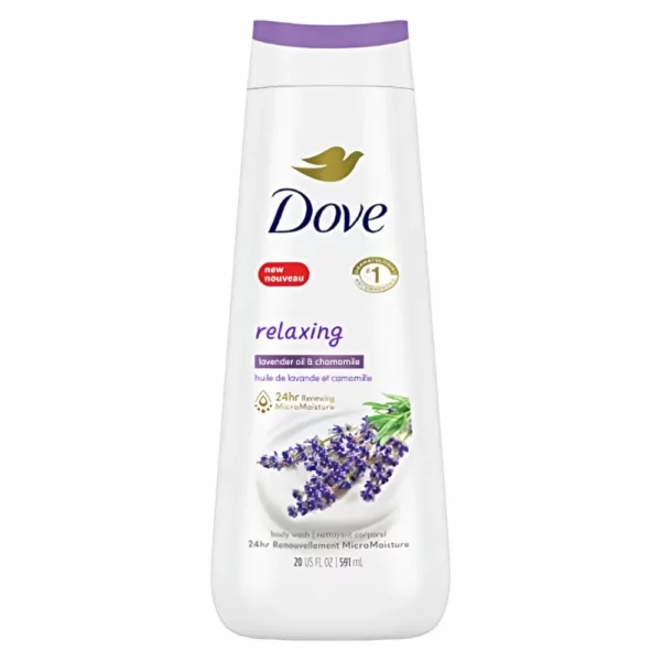 Gel Douche Dove Relaxing Pour Femme, Nourrissant à l’Huile de Lavande & Camomille, 591 ml