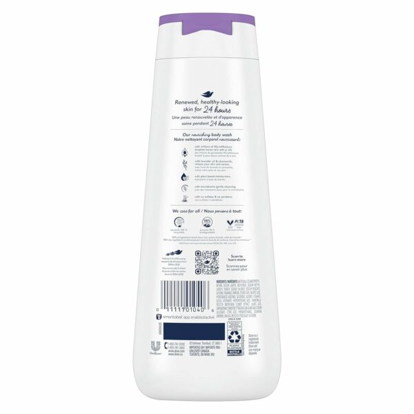 Gel Douche Dove Relaxing Pour Femme, Nourrissant à l’Huile de Lavande & Camomille, 591 ml – Image 4