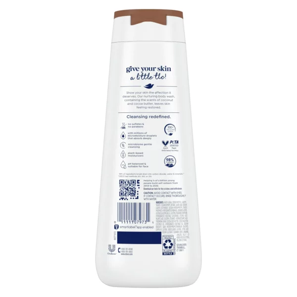 Gel Douche Dove Restoring Pour Femme à la Noix de Coco & Beurre de Cacao, 591 ml – Image 6