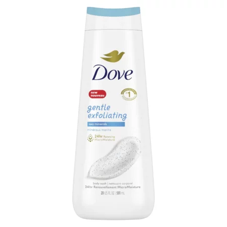 Gel Douche Dove Gentle Exfoliating Pour Femme, Doux aux Minéraux Marins, 591 ml