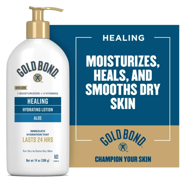 Crème Gold Bond Healing Hydrating Hand Moisturizer, Pour Visage et Corps, 414 ml – Image 6