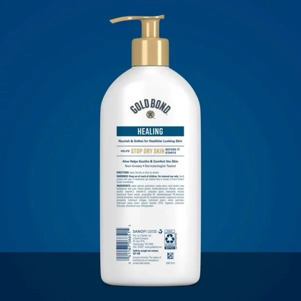 Crème Gold Bond Healing Hydrating Hand Moisturizer, Pour Visage et Corps, 414 ml – Image 5